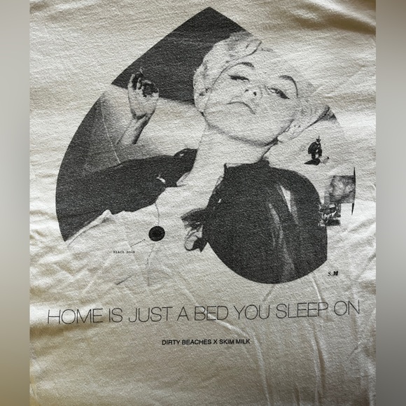 DIRTY BEACHES X SKIM MILK white t-shirt (No Tag) - Picture 5 of 6